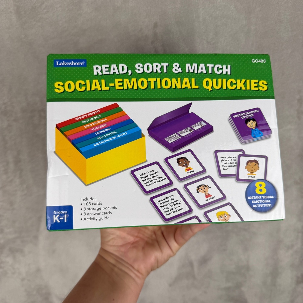 Lakeshore Read Sort & Match Social-Emotional Quickies Grades K-1 GG483 SEL Set